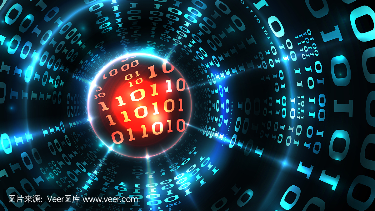 摘要計算機數據后臺編程二進制代碼,數據流,抽象防火墻。利用病毒、惡意代碼侵入計算機系統、數據庫、網絡服務器。矢量圖